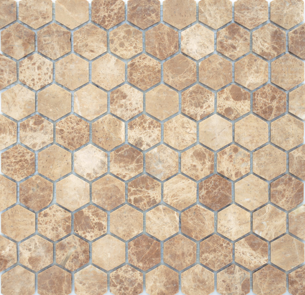 Emperador light MAT hex 18x30x6