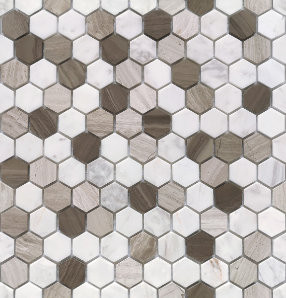 Pietra Mix 3 MAT hex 18x30x6