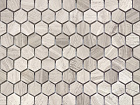 Travertino silver MAT hex 18x30x6