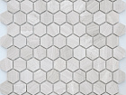 Travertino silver MAT hex 18x30x6
