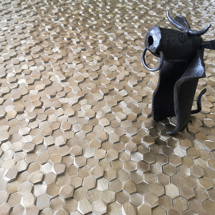 Aluminium 3D Hexagon Gold 8x14x6